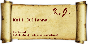 Kell Julianna névjegykártya